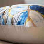 Geometric Blue and Gold Pillow Cover