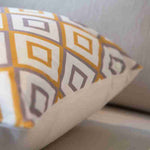 Geometric Pattern Yellow Pillow Cover