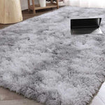 Tie Dye Square Fuzzy Rug