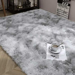 Tie Dye Square Fuzzy Rug