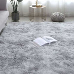 Tie Dye Square Fuzzy Rug