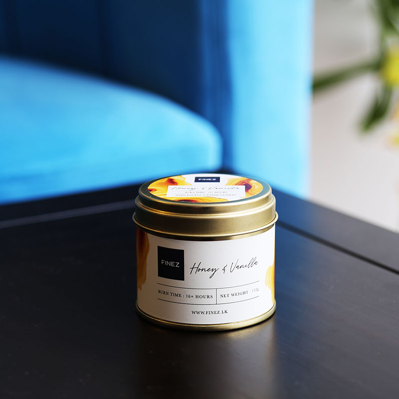 Honey and Vanilla Tin Candle