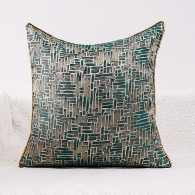 Jacquard Green Pillow Cover