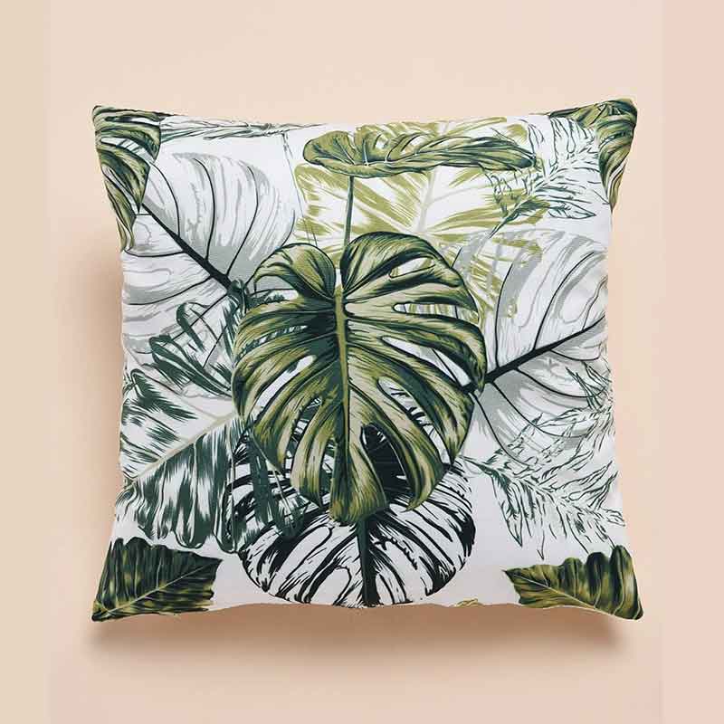 Leaf Print Pillow Cover