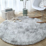 Tie Dye Round Fuzzy Rug