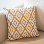 Geometric Pattern Yellow Pillow Cover