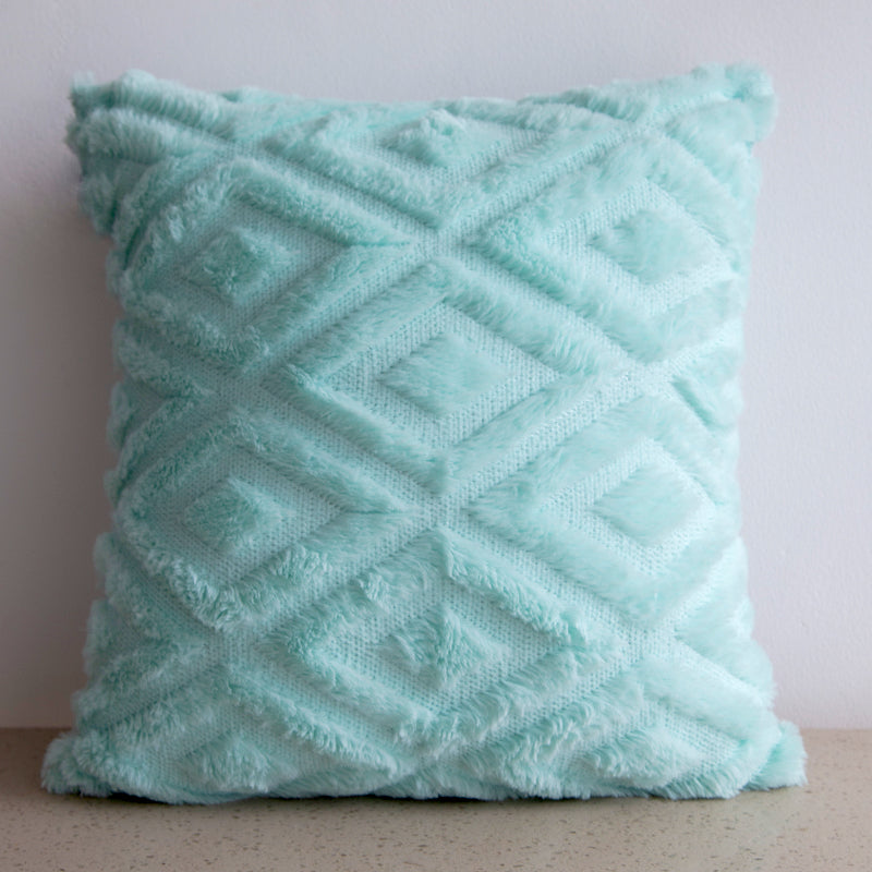 Geometric Pattern Mint Green Pillow Cover
