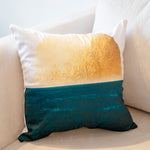 Green and Gold Colour Pillow Cover