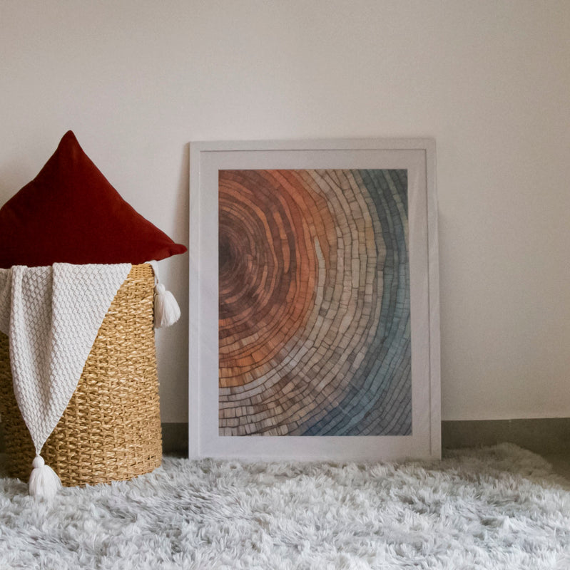 Tree Ring Pattern Wall Frame