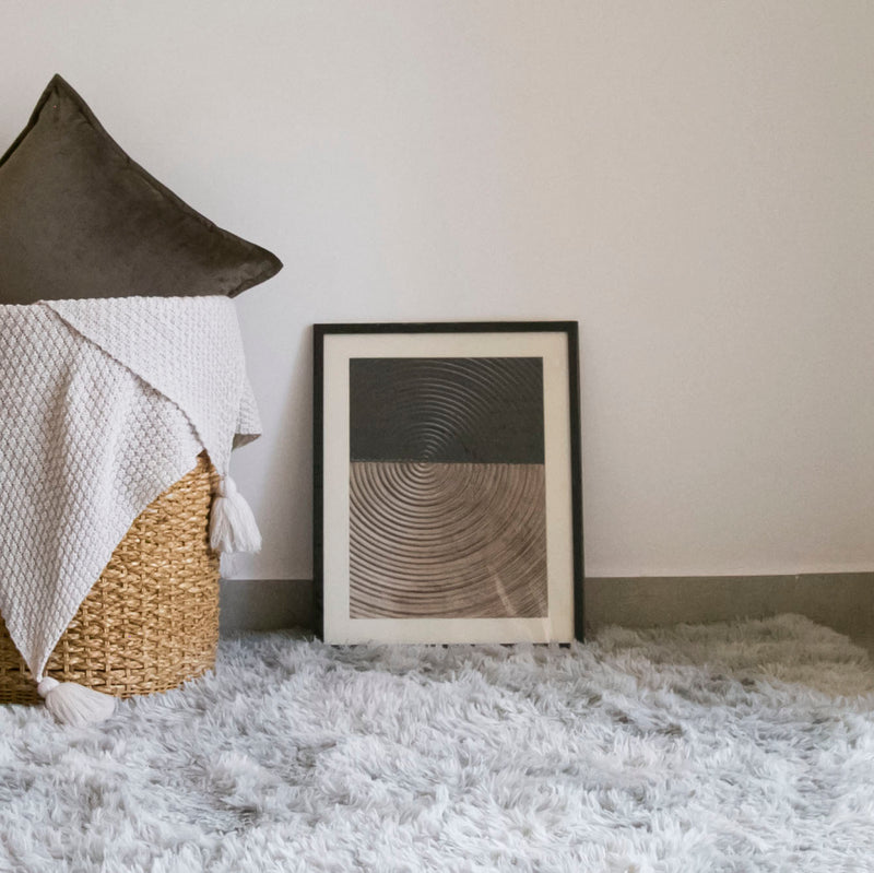 Black and Gold Wood Rings Wall Frame - A