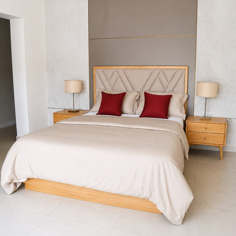 Brooklyn Bed & Two Bedside Cupboards